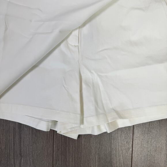 J.Crew Wrap-front Skort Womens 8 Ivory Bi-stretch Cotton Blend Side Zip Pockets - Picture 6 of 10